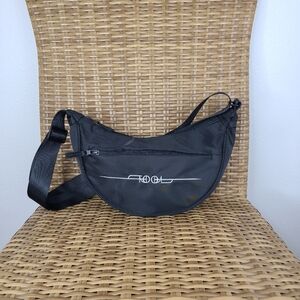 TOOL VIP Small Messenger Fanny Style Bag Zip Pockets Black White Logo 2023 Tour